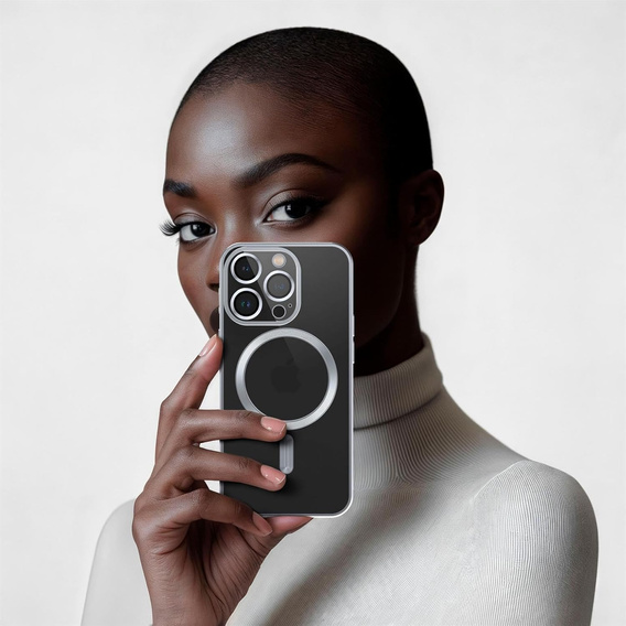 Θήκη για iPhone 14 Pro, ERBORD Hybrid MagSafe Case, ασημένια