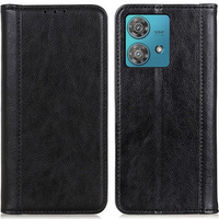 Θήκη για Motorola Edge 40 Neo, Wallet Litchi Leather, μαύρη