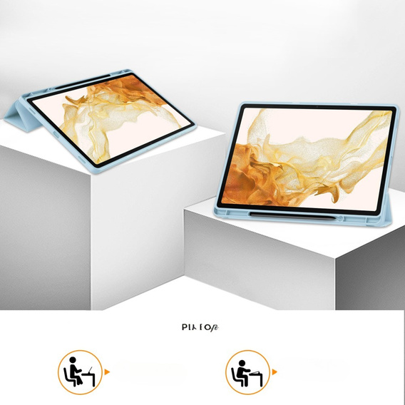 Θήκη για Samsung Galaxy Tab S10+ Plus, Smartcase με χώρο για γραφίδα, μπλε