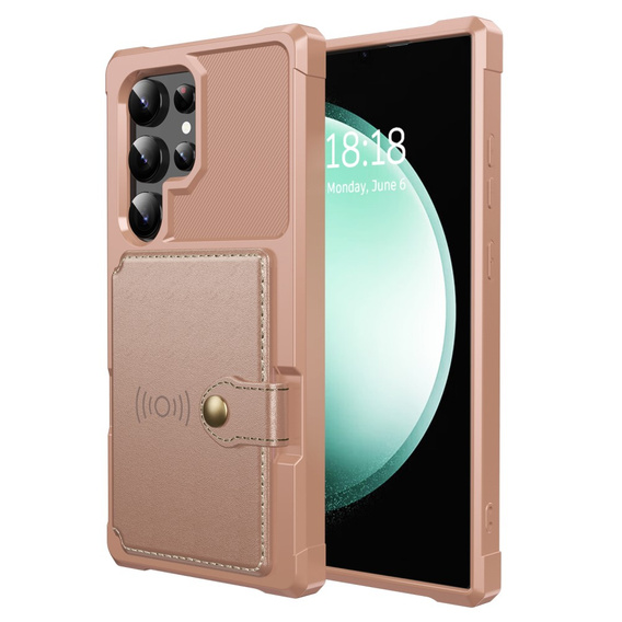 Θήκη για Samsung Galaxy S25 Ultra, Card Holder Kickstand, μαύρη