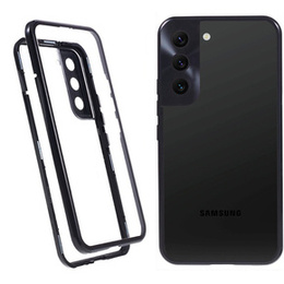 θήκη για το Samsung Galaxy S21, Magnetic Dual Glass, μαύρη
