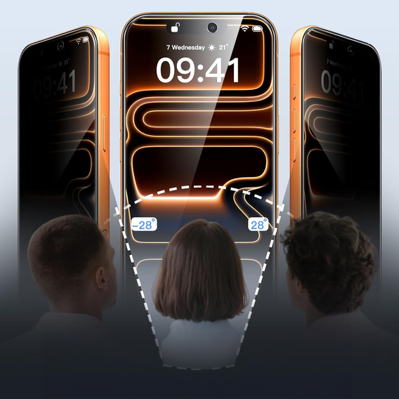 Μετριασμένο γυαλί απορρήτου για iPhone 17 Pro Max