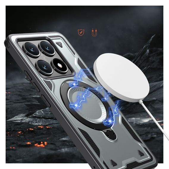 Θήκη για Xiaomi 14T, Military MagSafe, ασημένια