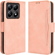 Θήκη με πτερύγιο για Xiaomi 14T, Card Slot, ροζ