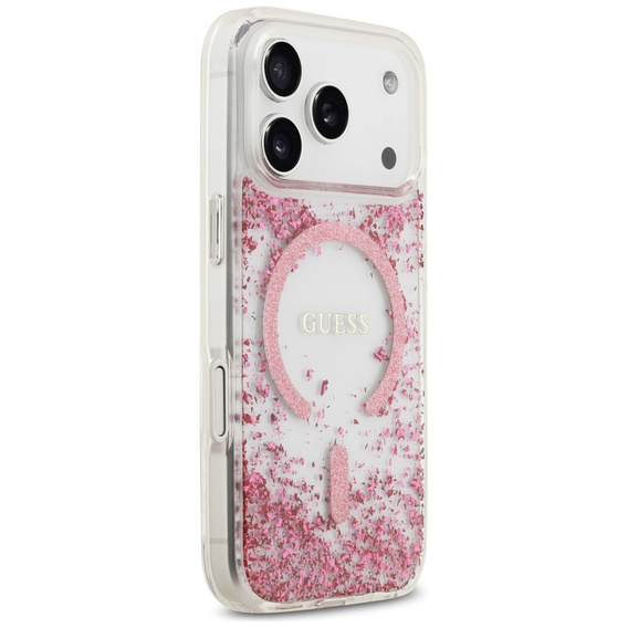 GUESS Resin Bottom Glitter MagSafe θήκη για iPhone 17 Pro