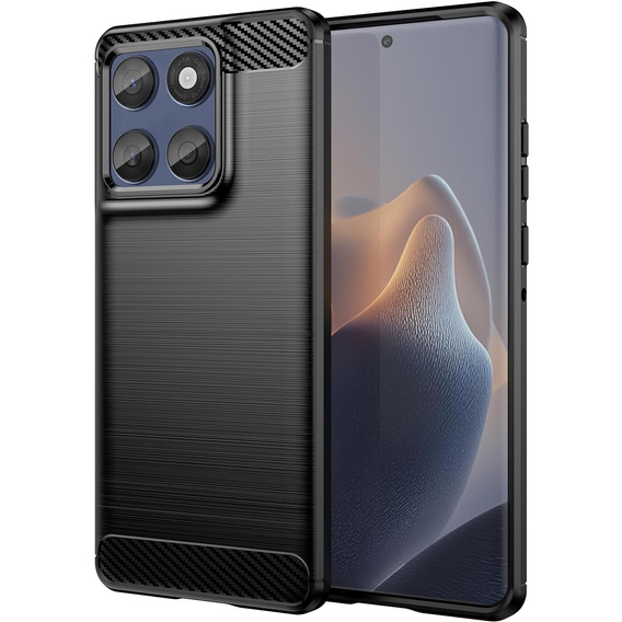 Θήκη για Motorola Edge 60 / 60 Fusion, Carbon, μαύρη