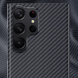 Θήκη για Samsung Galaxy S23 Ultra, Aramid Fiber Cover, μαύρη