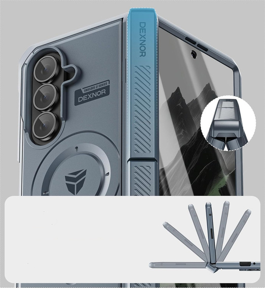 Dexnor Μαγνητική θωρακισμένη θήκη με διπλή βάση για Samsung Galaxy Z Fold7