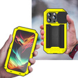 Θήκη για iPhone 15 Pro, R-JUST CamShield Slide, θωρακισμένη, κίτρινη / μαύρη