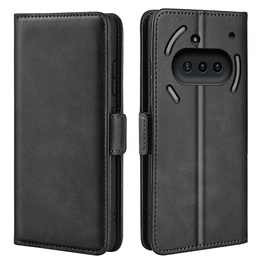 Θήκη με πτερύγιο για Nothing Phone 3a, Leather Wallet, μαύρη