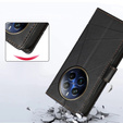 Θήκη με πτερύγιο για Realme 12 Pro 5G / 12 Pro+ 5G, Leather Line Wallet, μαύρη