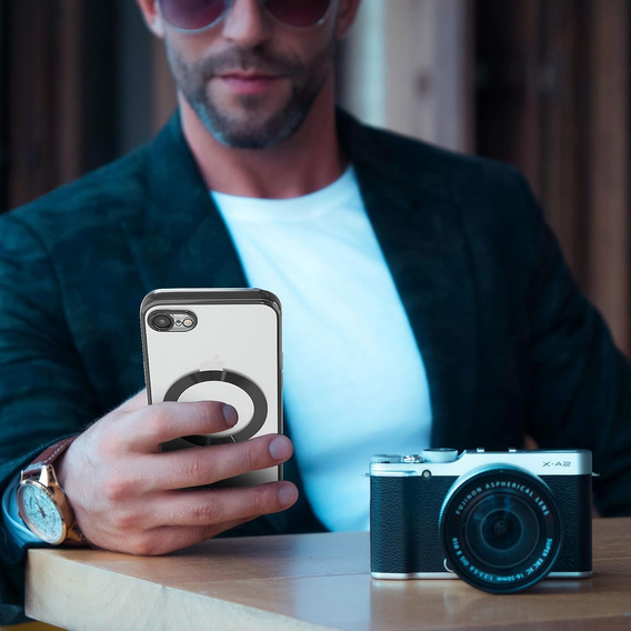 Θήκη για iPhone 7 Plus / 8 Plus, Electro MagSafe, μαύρη + Γυαλί για την οθόνη