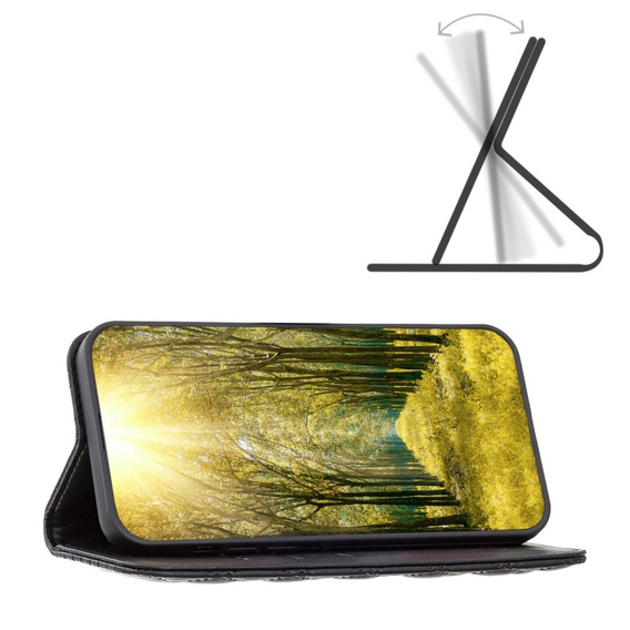 Θήκη με πτερύγιο για Xiaomi Redmi Note 13 5G, Wallet, BINFEN COLOR, μαύρη