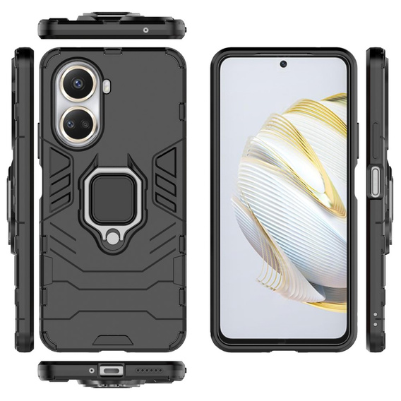 Θήκη για Huawei nova 10 SE, Kickstand Ring, μαύρη