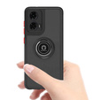 Θήκη για Motorola Moto G24 / G24 Power / G04, Frosted Ring, μαύρη