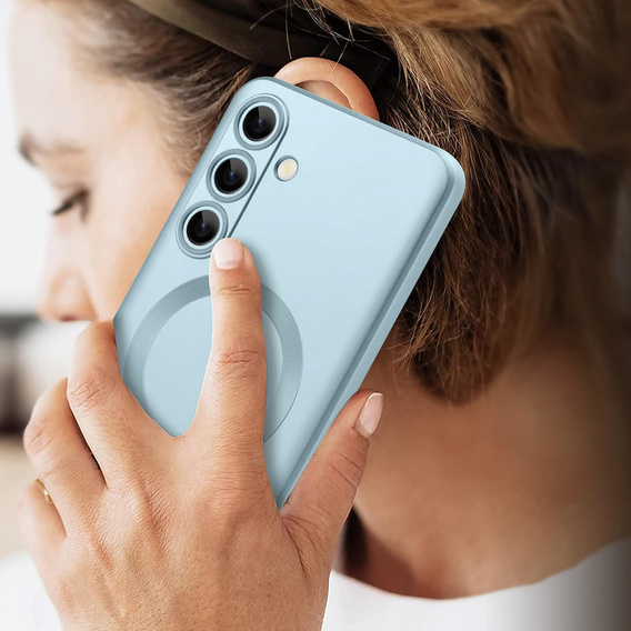 Θήκη για Samsung Galaxy A56, ColorMag, για MagSafe, μπλε + γυαλί 9H, μετριασμένο