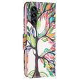 Θήκη με πτερύγιο για Samsung Galaxy A05s, Wallet, Tree of life, λευκή