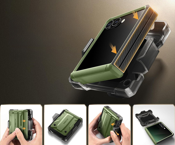 Θήκη Tongate MECH με MagSafe για Samsung Galaxy Z Flip7 FE / Z Flip6, πράσινο