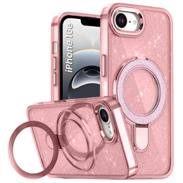 Η θήκη iPhone 16e, Glittery Magnetic Kickstand, ροζ