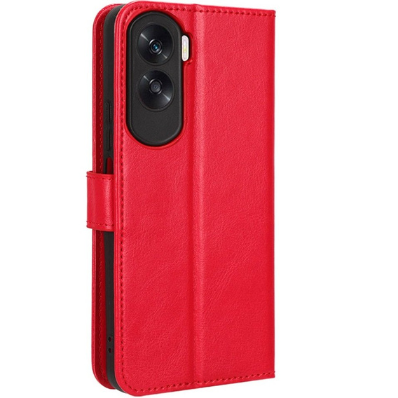 Θήκη με πτερύγιο για Honor 90 Lite 5G, Crazy Horse Wallet, κόκκινη