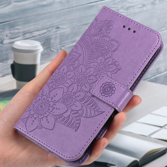 Θήκη με πτερύγιο για Samsung Galaxy A54 5G, Mandala Flower, μωβ