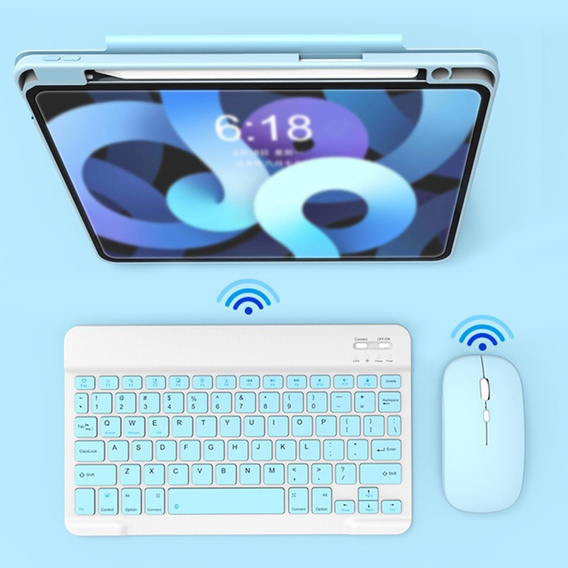 Θήκη + πληκτρολόγιο Apple iPad Pro 11" 5 gen. 2024, Leather Pen Slot TouchPad, μαύρη