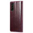 θήκη CASEME για Samsung Galaxy S21, Waxy Textured, κόκκινη