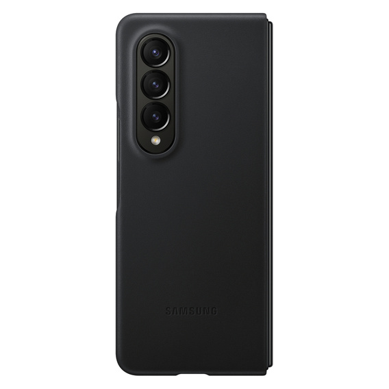 Γνήσια θήκη Samsung για Galaxy Z Fold 4, Leather Flip Cover, μαύρο
