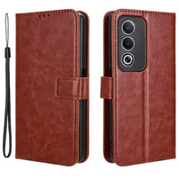 Θήκη με πτερύγιο για Oppo A80, Crazy Horse Wallet, καφέ