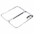 θήκη για το iPhone 16, Magnetic Dual Glass, ασημένια