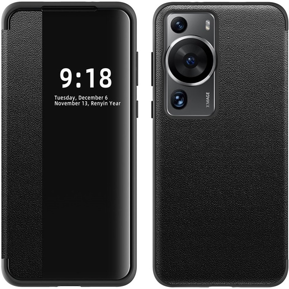 Η αναδιπλούμενη θήκη για το Huawei P60 Pro, Side View, μαύρη
