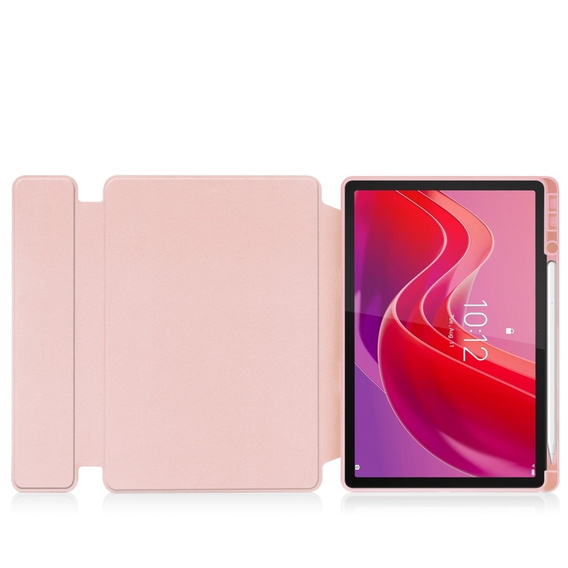 Θήκη πληκτρολογίου για Lenovo Tab M11, Rotary 360° Leather, ροζ
