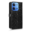 θήκη πτερύγιο για Xiaomi Redmi 15C 4G/LTE, Wallet Rhombus, μαύρη