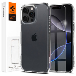 θήκη Spigen για iPhone 16 Pro Max, Ultra Hybrid, διαφανής + μετριασμένο γυαλί 9H