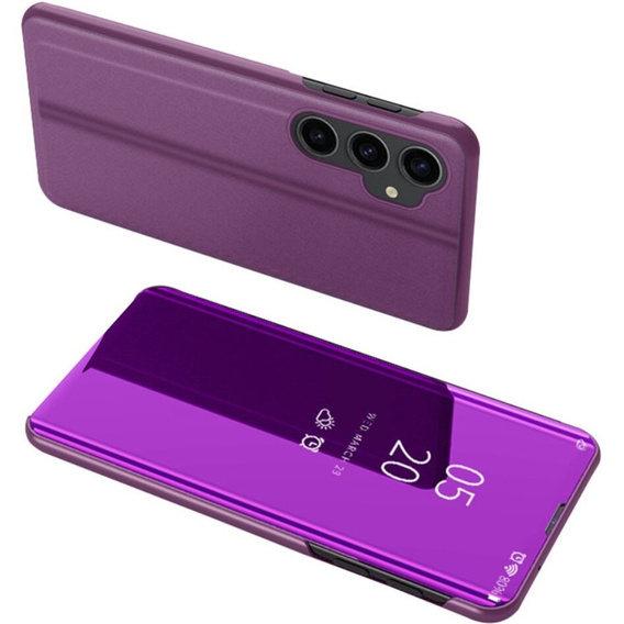 Θήκη για Samsung Galaxy S23 FE, Clear View, μωβ