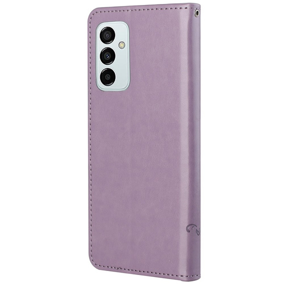 Θήκη με πτερύγιο για Samsung Galaxy M23, Butterfly, μωβ