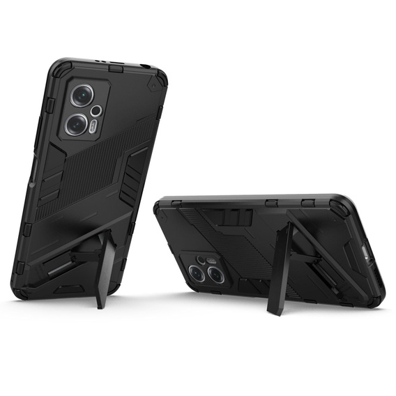 Θήκη για Xiaomi Poco X4 GT 5G, Military kickstand, μαύρη