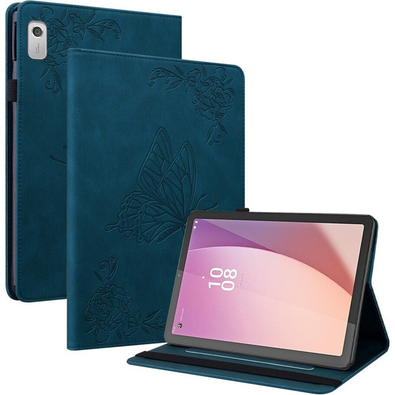 θήκη για το Lenovo Tab M9, Butterfly, μπλε