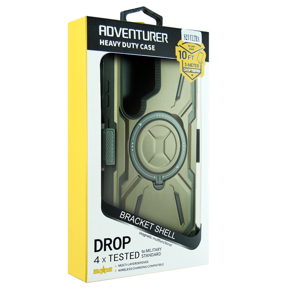 Θήκη για Samsung Galaxy S23 Ultra, Heavy Duty Ring Belt Clip, πράσινη