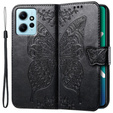 Θήκη με πτερύγιο για Xiaomi Redmi Note 12 4G, Butterfly, μαύρη