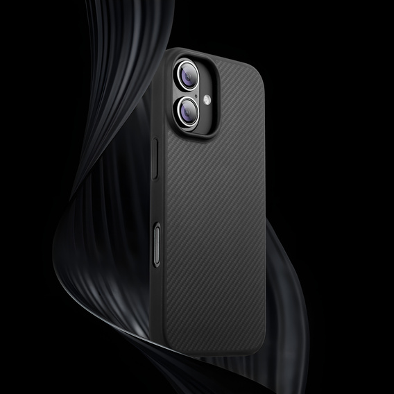 Θήκη για iPhone 16, Aramid Fiber Cover, μαύρη