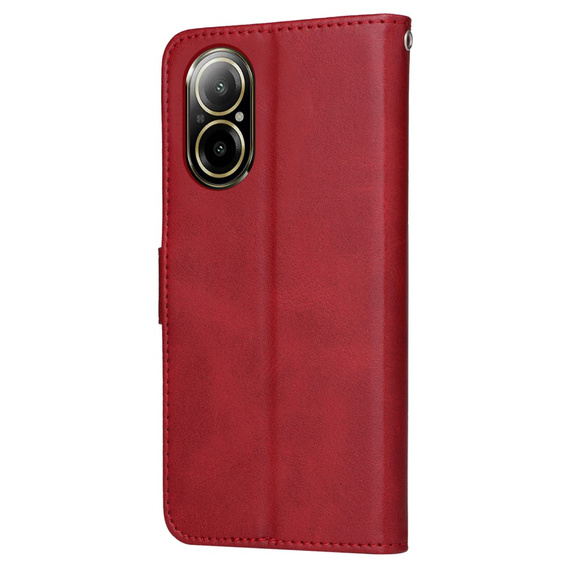 Θήκη με πτερύγιο για Realme C67, Leather Wallet, κόκκινη