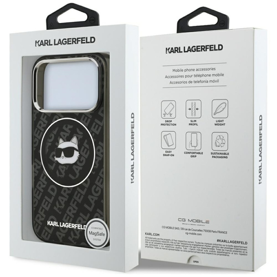 Θήκη Karl Lagerfeld IML Choupette Head Logo MagSafe για iPhone 17 Pro Max