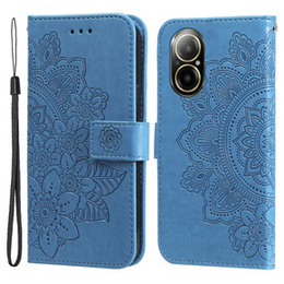 Θήκη με πτερύγιο για Realme C67, Mandala, μπλε