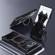 Θήκη για ZTE nubia Red Magic 9 Pro / 9 Pro+ / 10 Pro / 10 Pro+ 5G, Kickstand Bumper, με κάλυμμα φακού, για MagSafe, μαύρο / ασημί