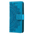 Θήκη με πτερύγιο για Oppo A17, Mandala, μπλε