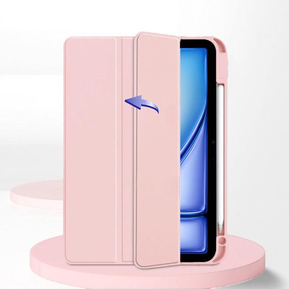 Θήκη για iPad Air 13" 2025/2024 (7/6 gen.), Smartcase Hybrid, με χώρο για γραφίδα, ροζ