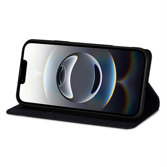 θήκη iPhone 16E, Card Slot Glittery, μαύρη