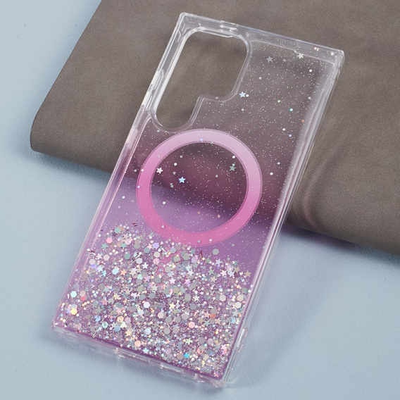 θήκη για Samsung Galaxy S24 Ultra, Glittery, για MagSafe, ροζ