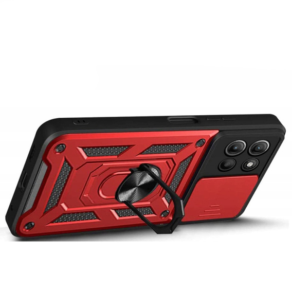 Θήκη για Motorola Moto G15 / Motorola Moto G15 Power, CamShield Slide, κόκκινη